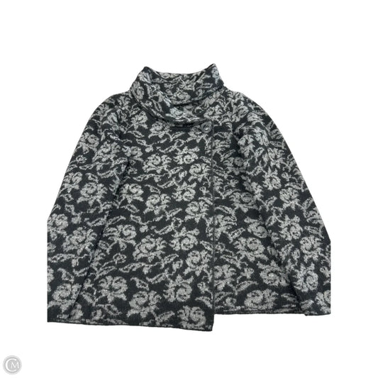 Sweater By Ellen Tracy In Black & Grey, Size: Xl