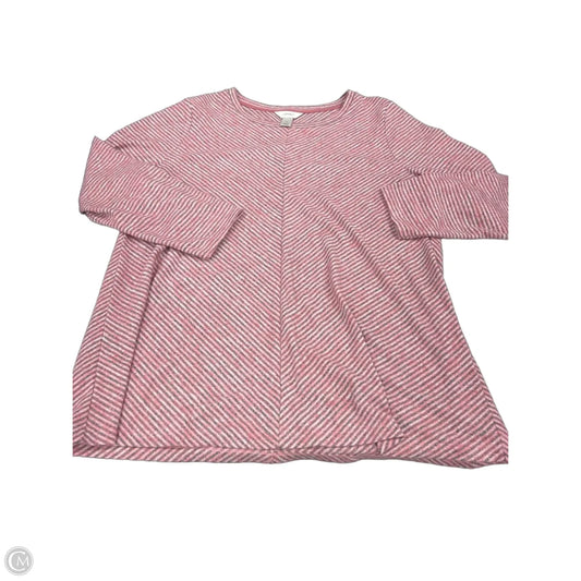 Top Long Sleeve By Cj Banks In Pink, Size: 1x