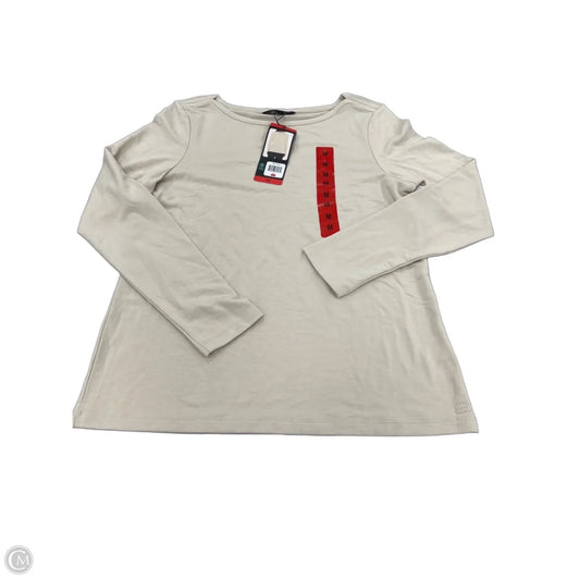 Top Long Sleeve Basic By Banana Republic In Cream, Size: M