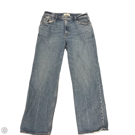 Jeans Straight By Abercrombie And Fitch In Blue Denim, Size: 14