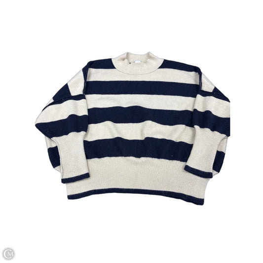 Sweater By Arula In Blue & Cream, Size: 1x