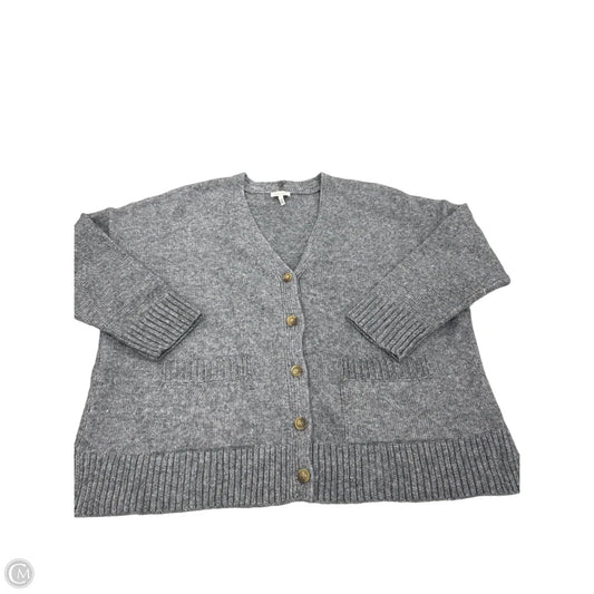 Sweater Cardigan By Ella Moss In Grey, Size: Xl