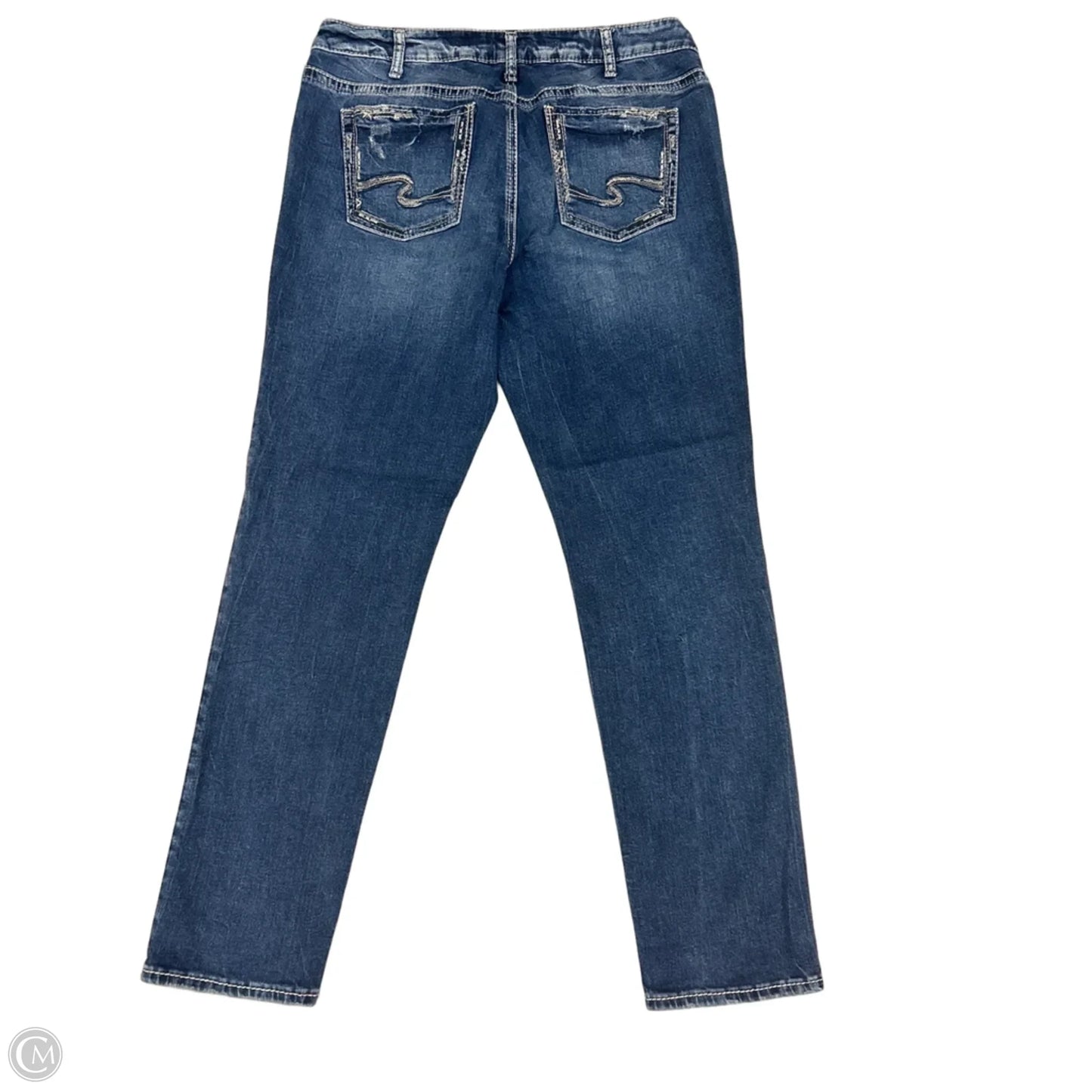 Jeans Straight By Silver In Blue Denim, Size: 12