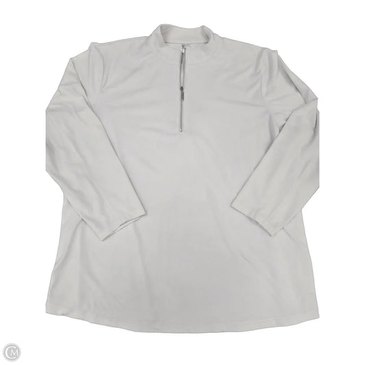 Athletic Jacket By Lulu B In White, Size: 1x