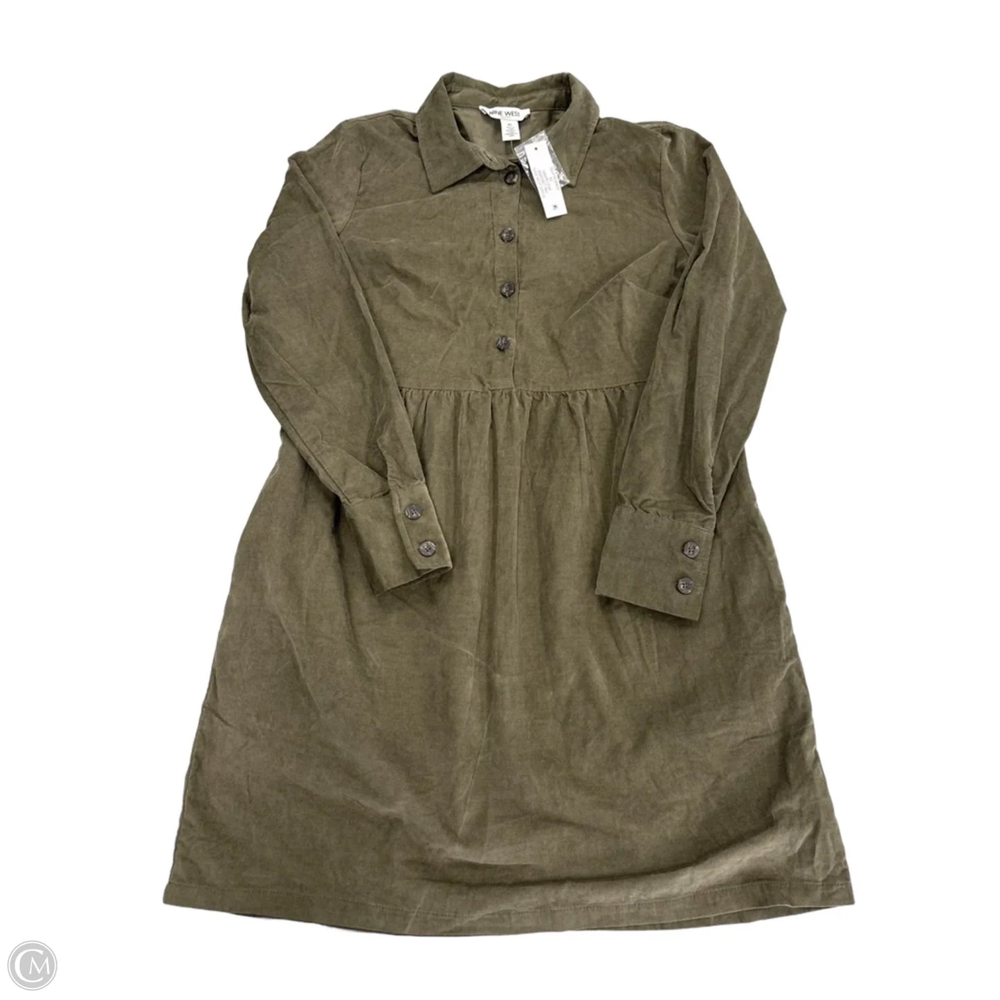 Dress Casual Midi By Nine West In Green, Size: Xs
