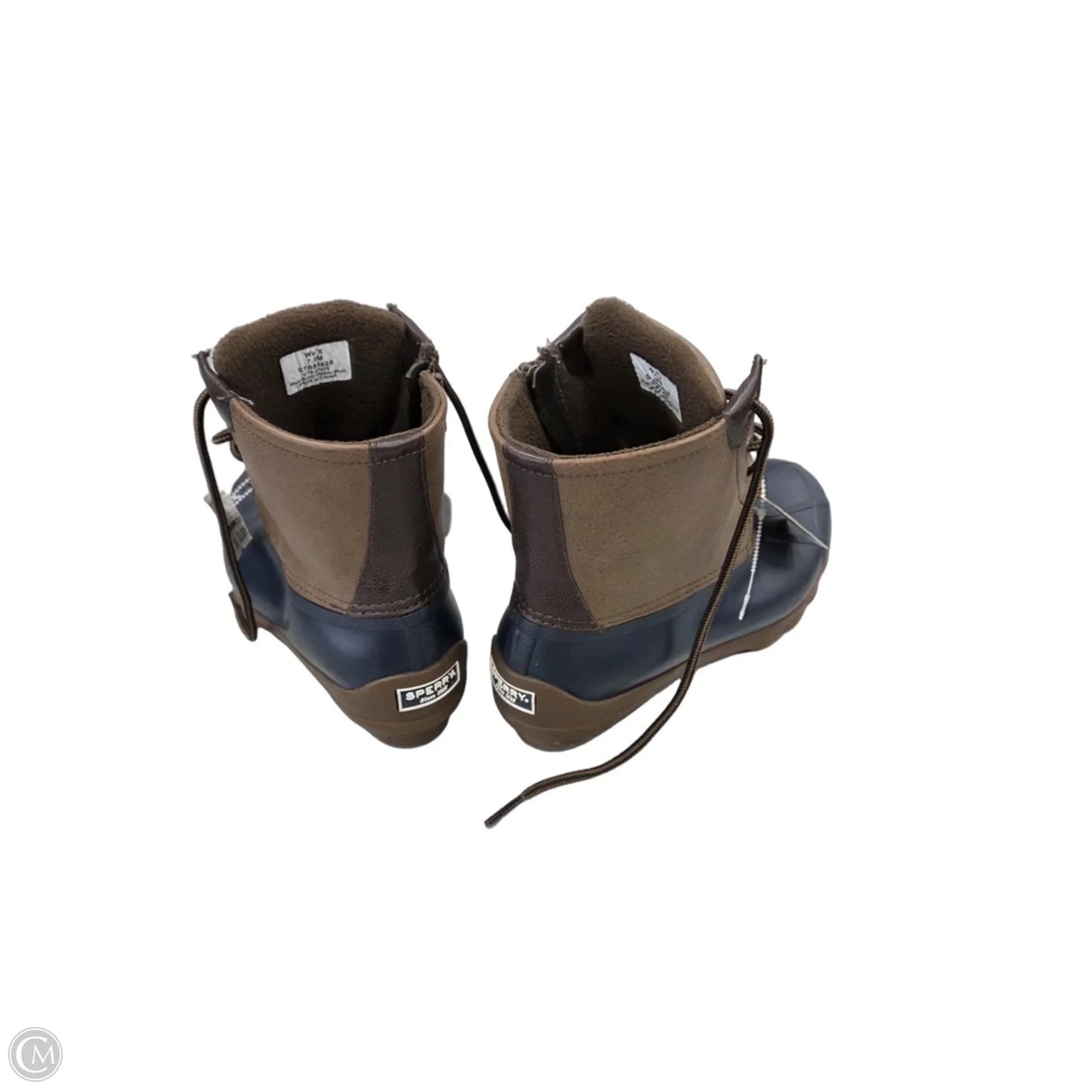 Boots Ankle Flats By Sperry In Blue & Brown, Size: 7.5