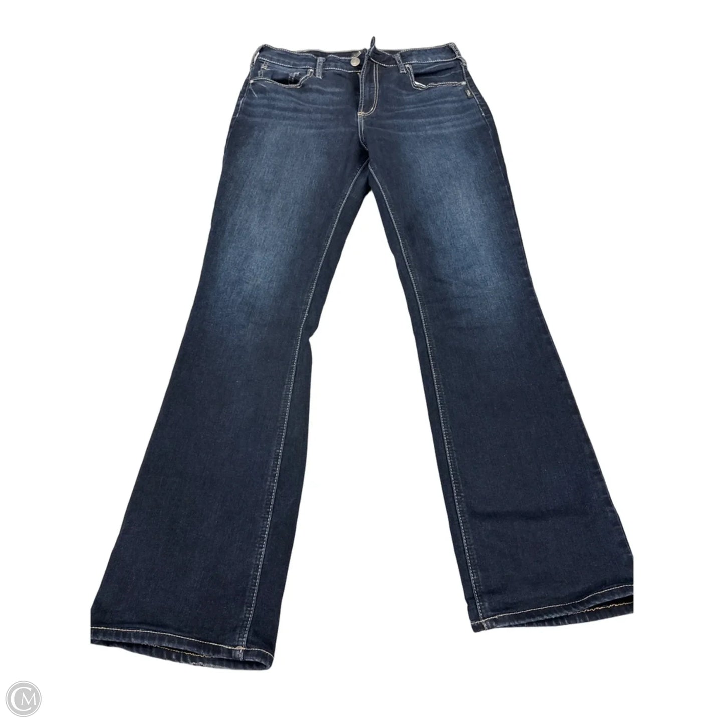 Jeans Boot Cut By Silver In Blue Denim, Size: 14