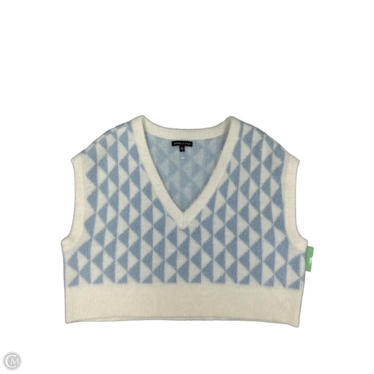 Vest Sweater By Kendall + Kylie In Blue & White, Size: S