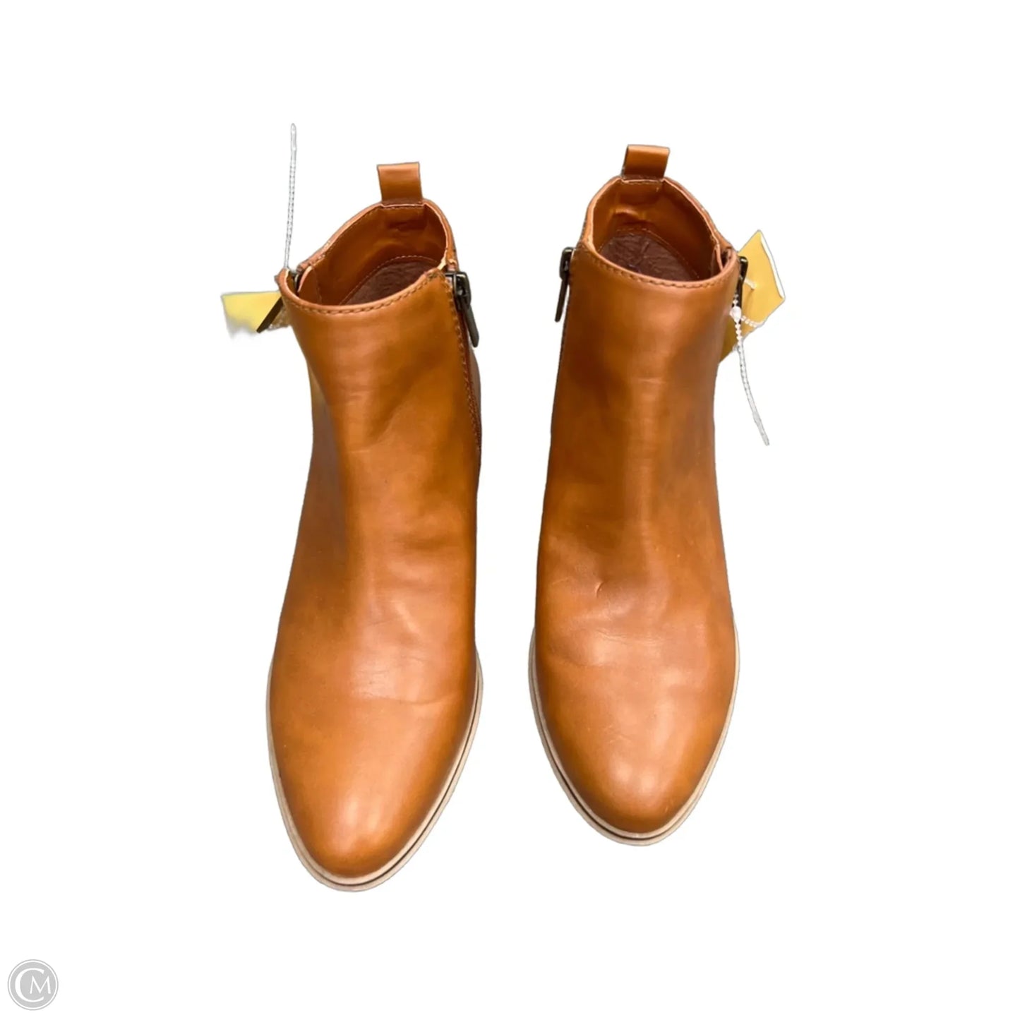 Boots Ankle Flats By Chaps In Tan, Size: 7.5