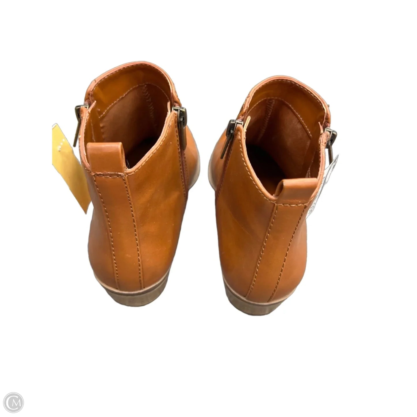 Boots Ankle Flats By Chaps In Tan, Size: 7.5
