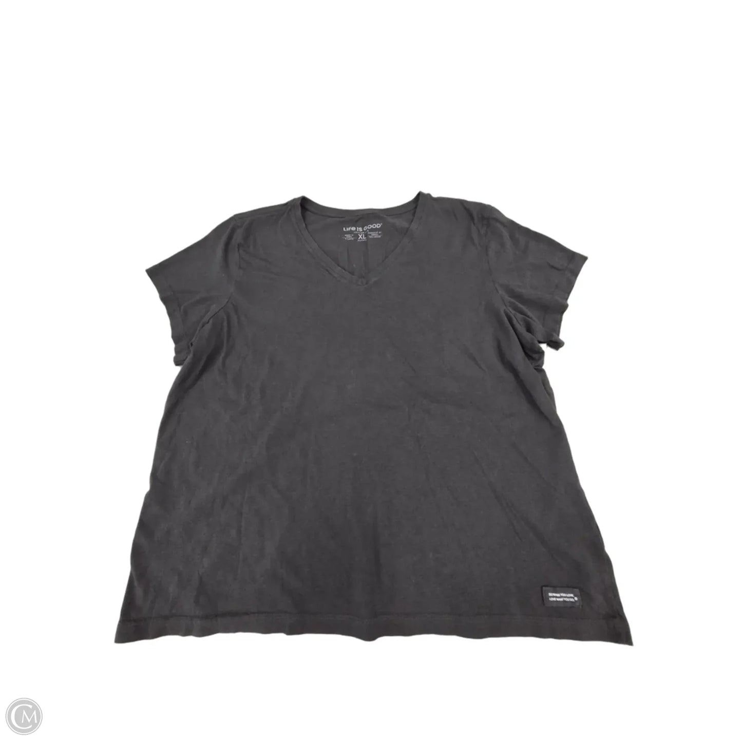 Top Short Sleeve By Life Is Good In Grey, Size: Xl