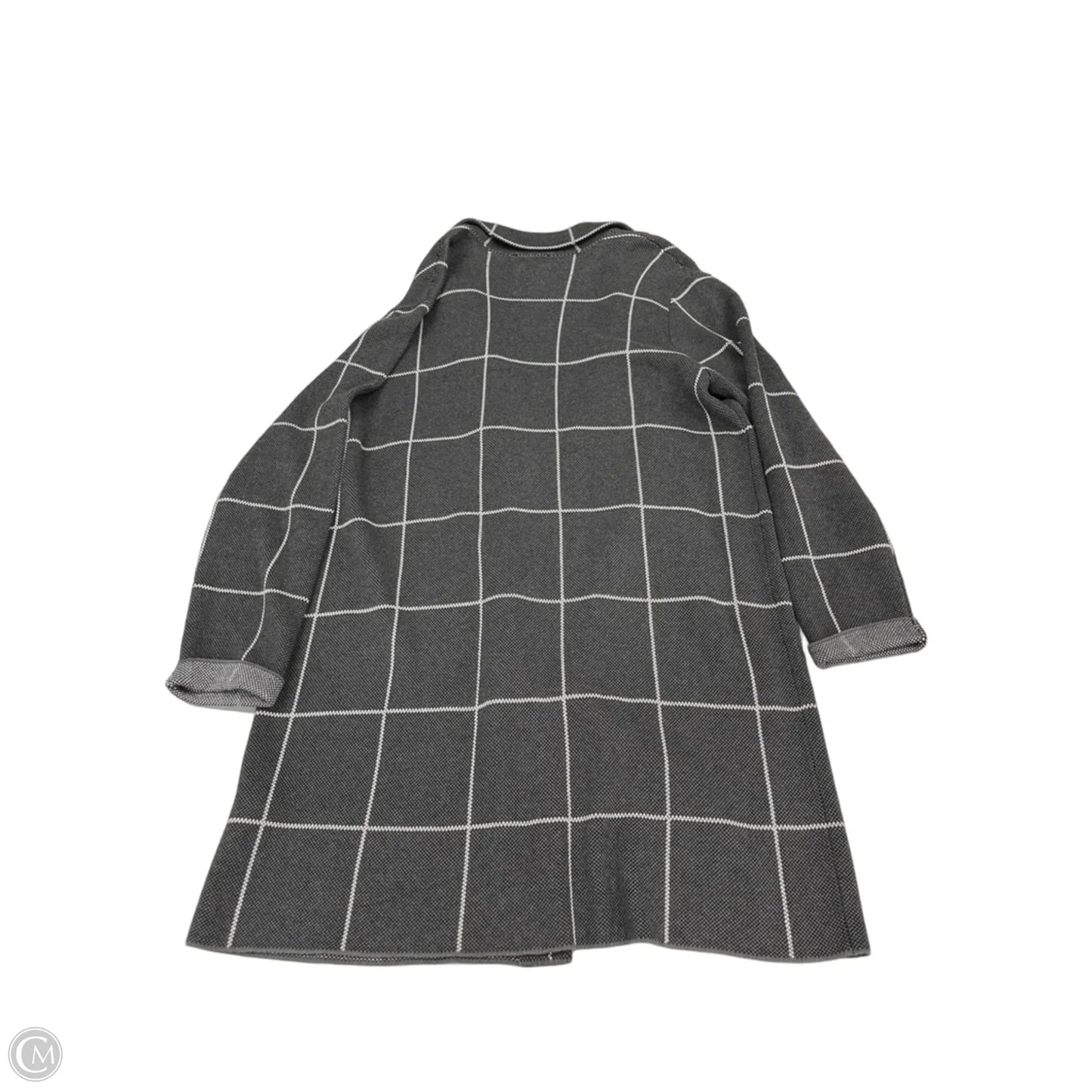 Sweater Cardigan By Tribal In Grey, Size: L