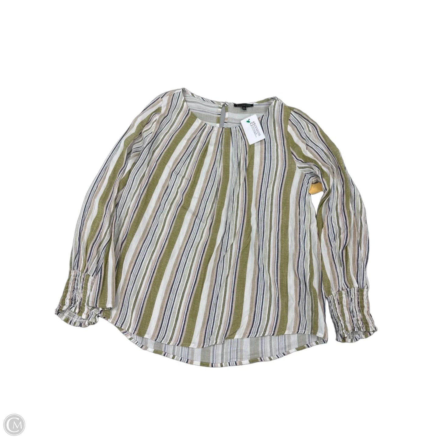 Top Long Sleeve By Staccato In Striped Pattern, Size: M