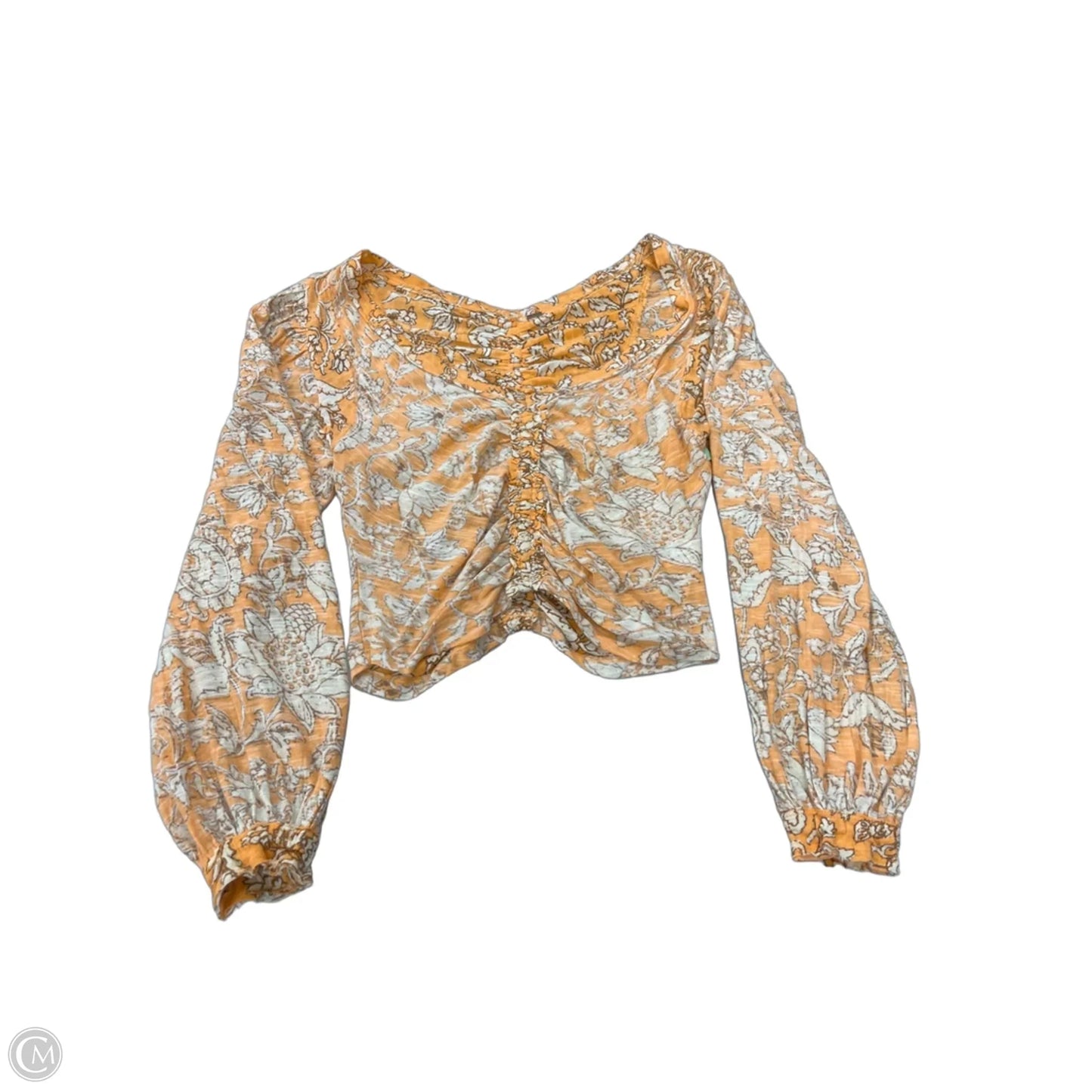 Top Long Sleeve By Free People In Orange, Size: Xs