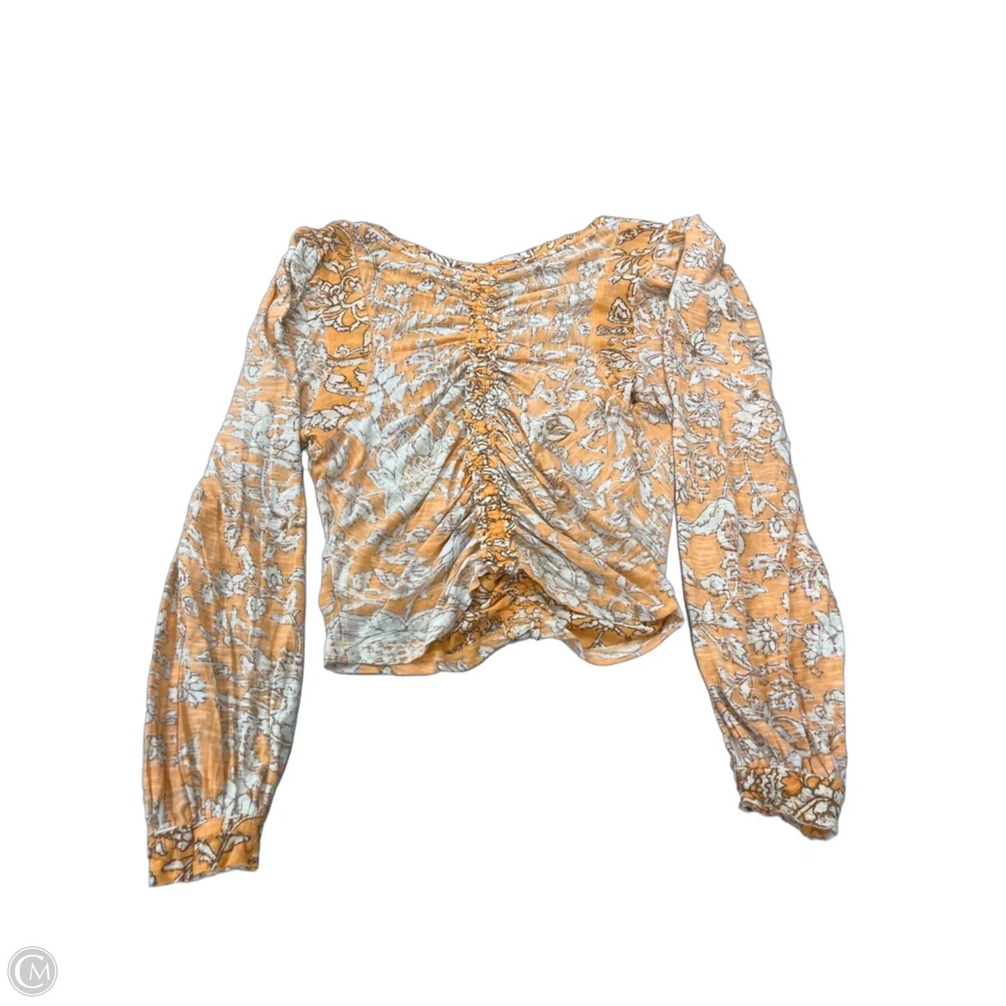 Top Long Sleeve By Free People In Orange, Size: Xs