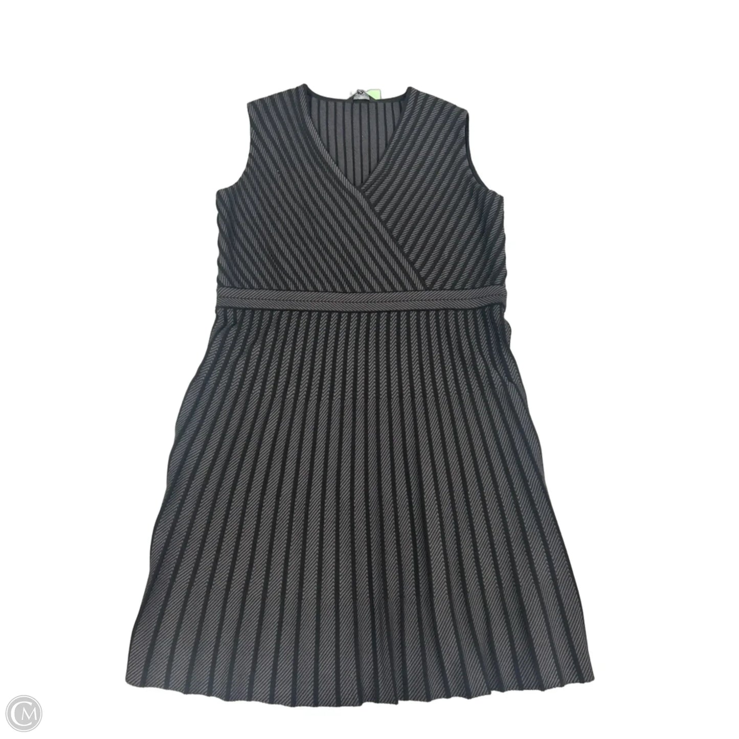 Dress Casual Midi By Ming Wang In Black & Grey, Size: Xl