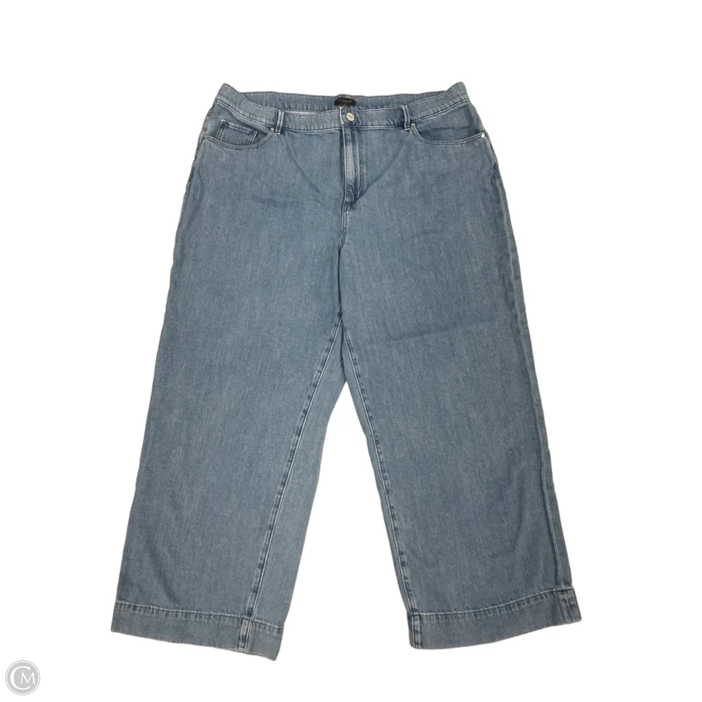 Jeans Wide Leg By Ann Taylor In Blue Denim, Size: 16