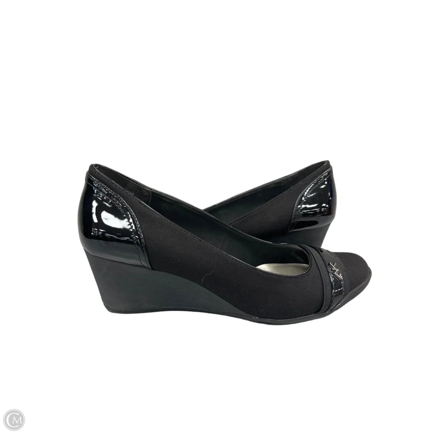 Shoes Heels Wedge By Anne Klein In Black, Size: 7.5