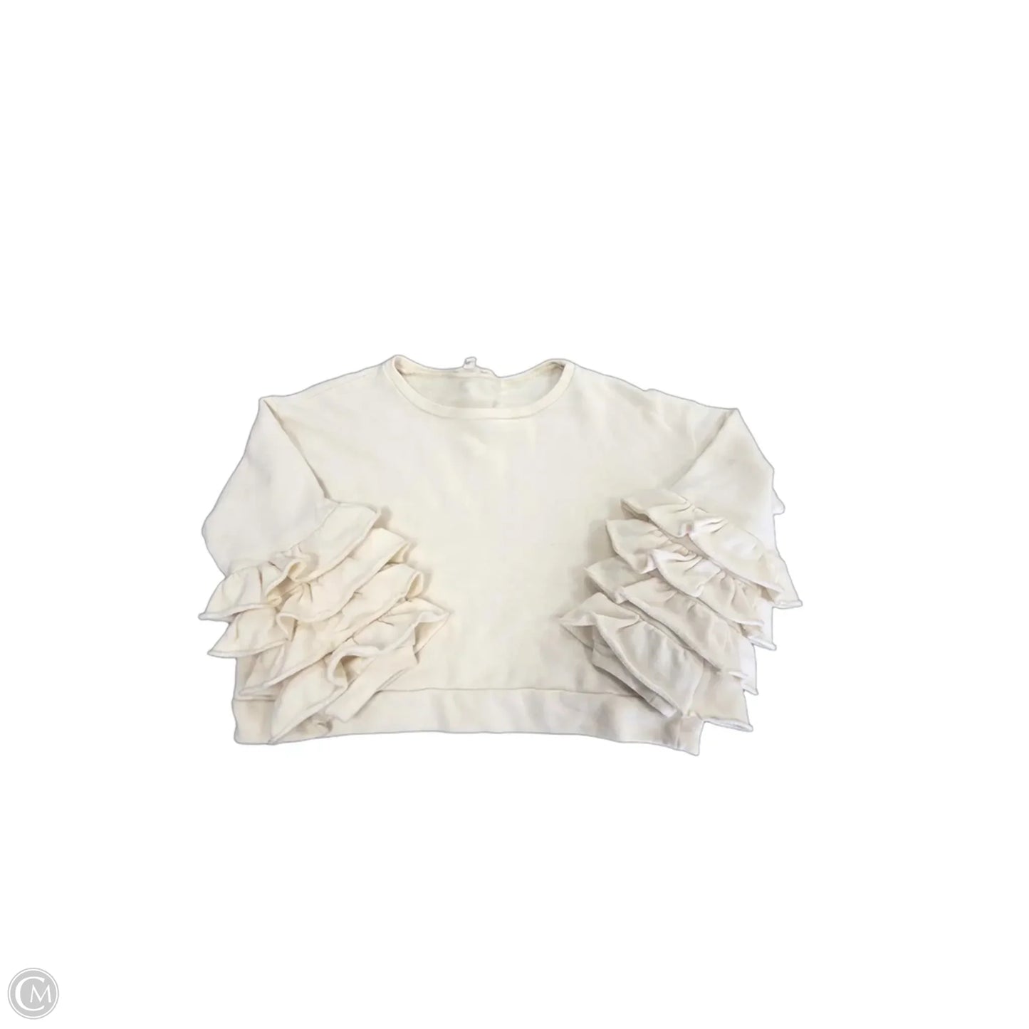 Top 3/4 Sleeve By Freeway In Cream, Size: M