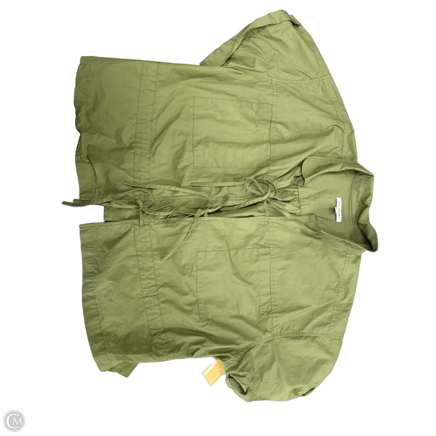 Top Short Sleeve By Free Assembly In Green, Size: 1x