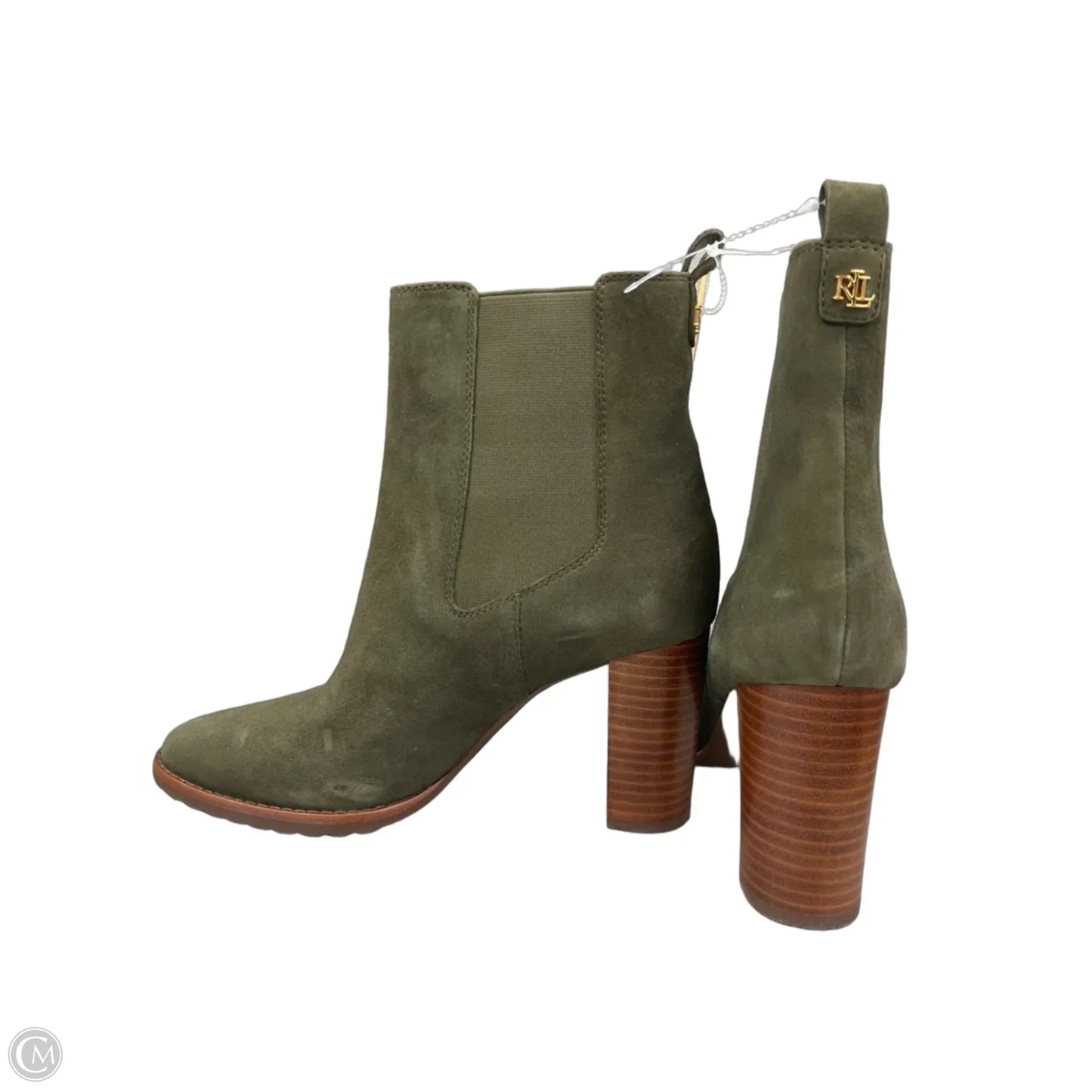 Boots Ankle Heels By Lauren By Ralph Lauren In Green, Size: 8