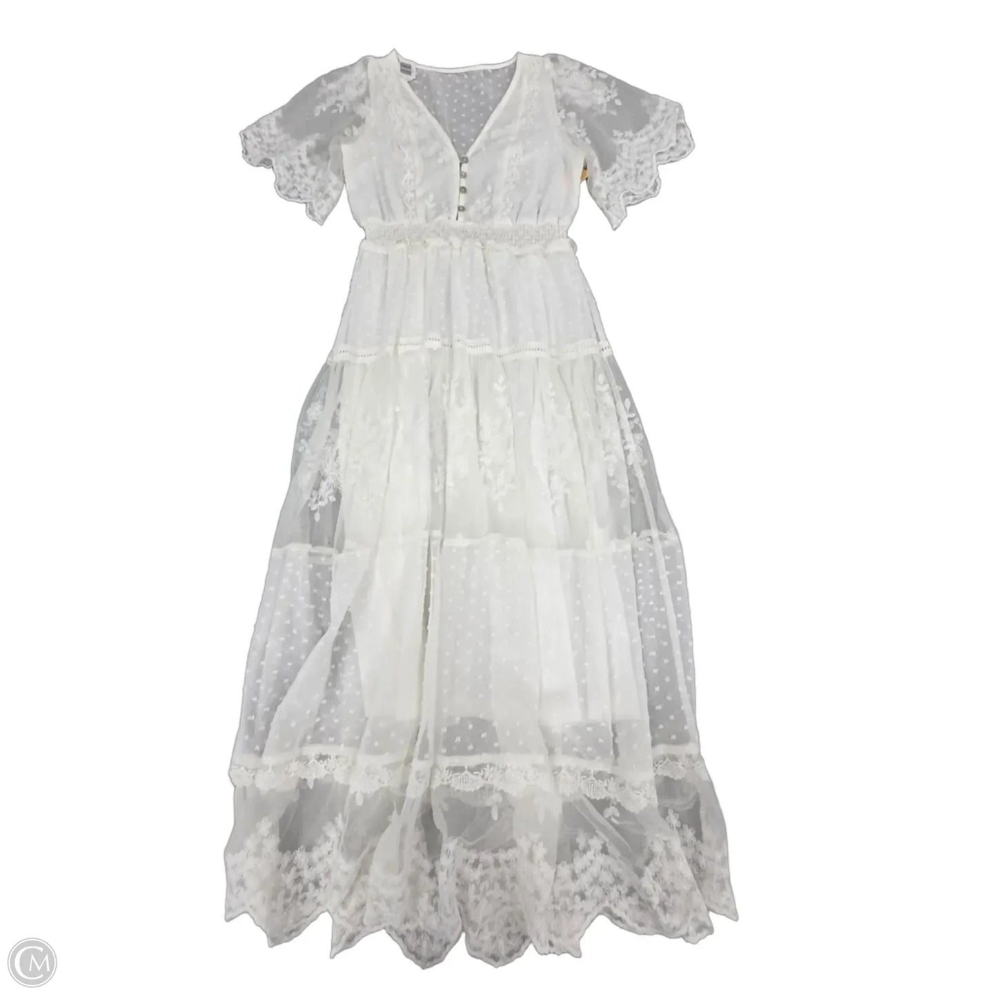 Dress Casual Maxi By Cme In White, Size: S