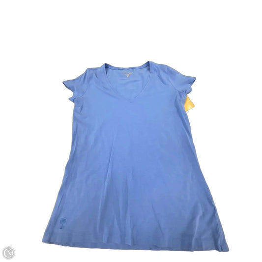 Top Short Sleeve Designer By Lilly Pulitzer In Blue, Size: S