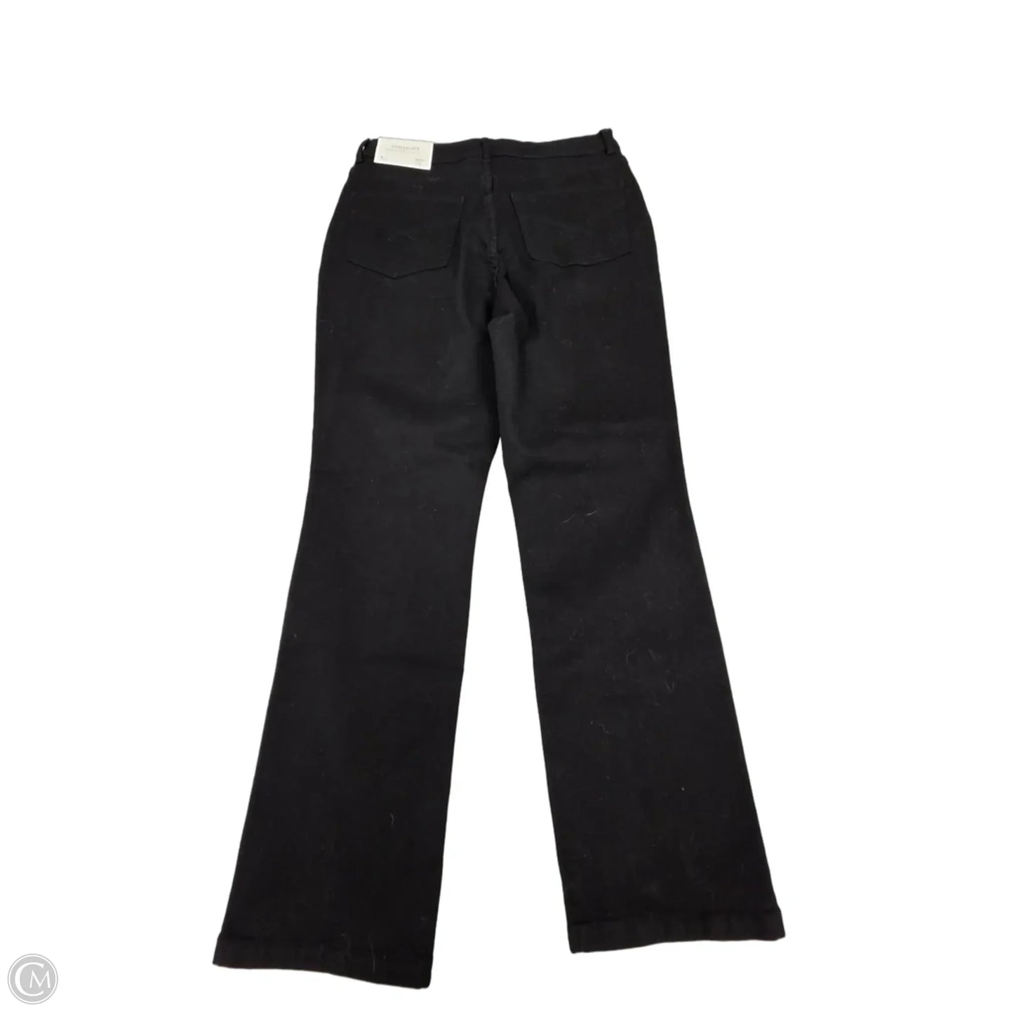 Jeans Straight By Christopher And Banks In Black Denim, Size: 8p