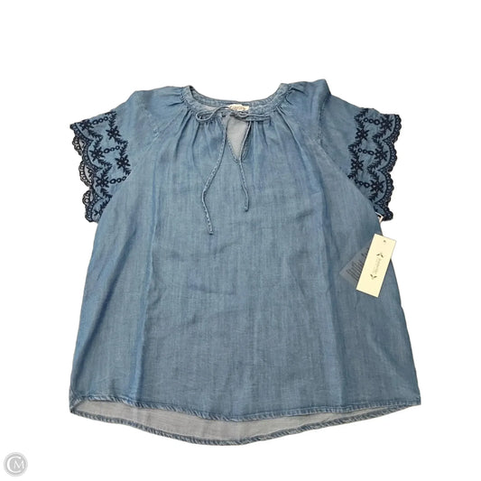 Top Short Sleeve By Nanette By Nanette Lepore In Blue, Size: M