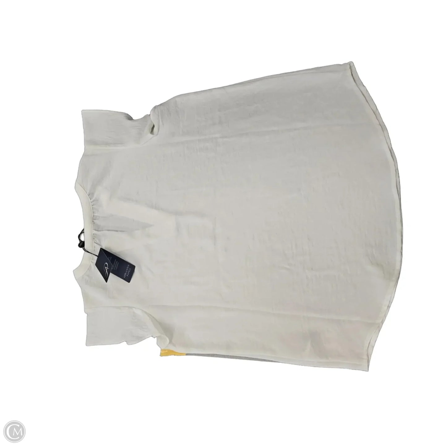 Top Short Sleeve By Adrianna Papell In White, Size: S
