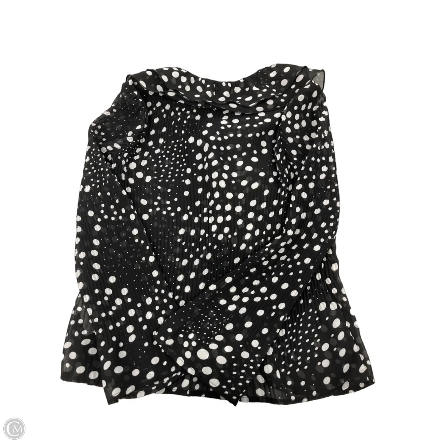 Top Long Sleeve By Laura Ashley In Black & White, Size: Sp