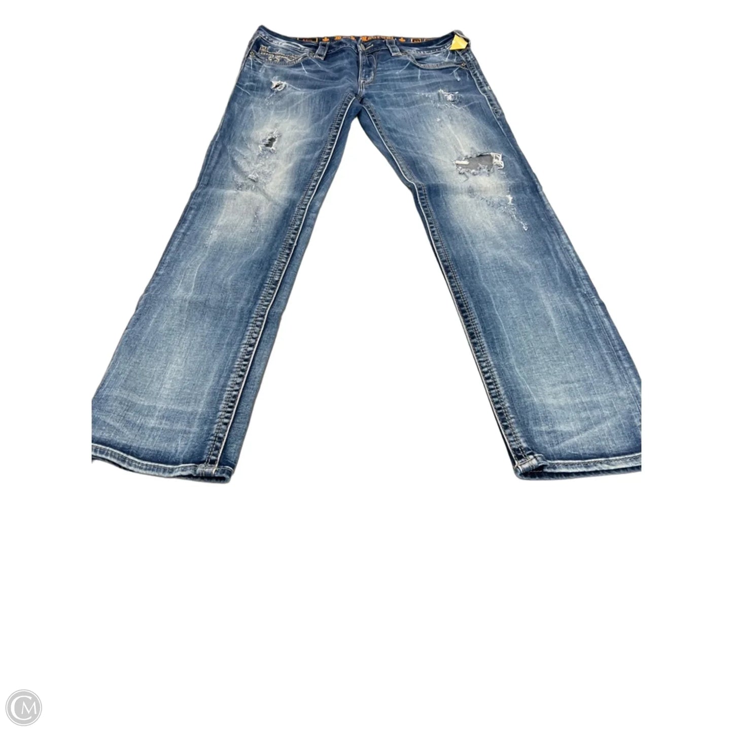Jeans Boot Cut By Rock Revival In Blue Denim, Size: 10