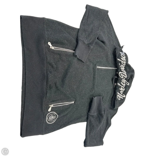 Sweatshirt Hoodie By Harley Davidson In Black, Size: L