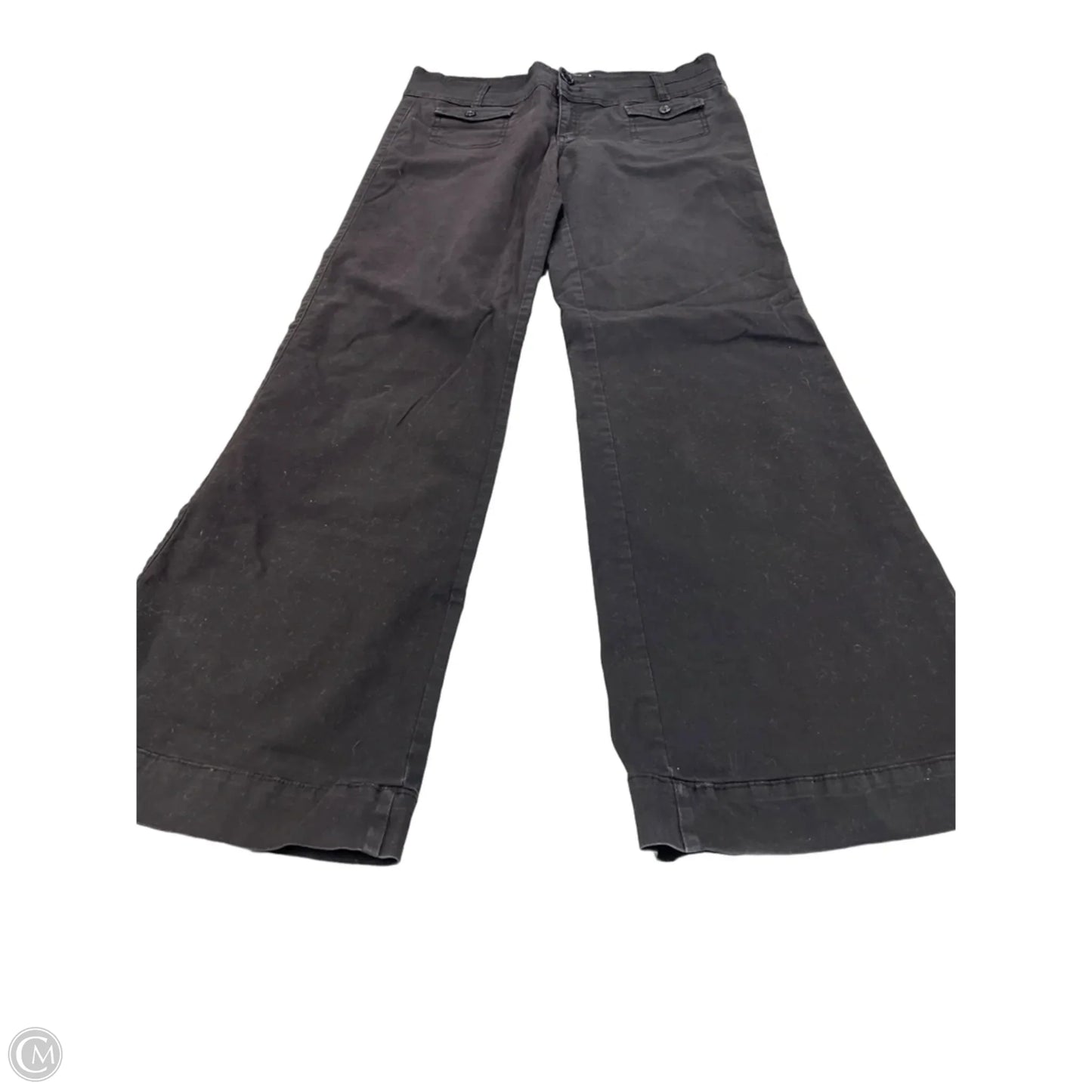 Jeans Wide Leg By Cme In Black Denim, Size: 14