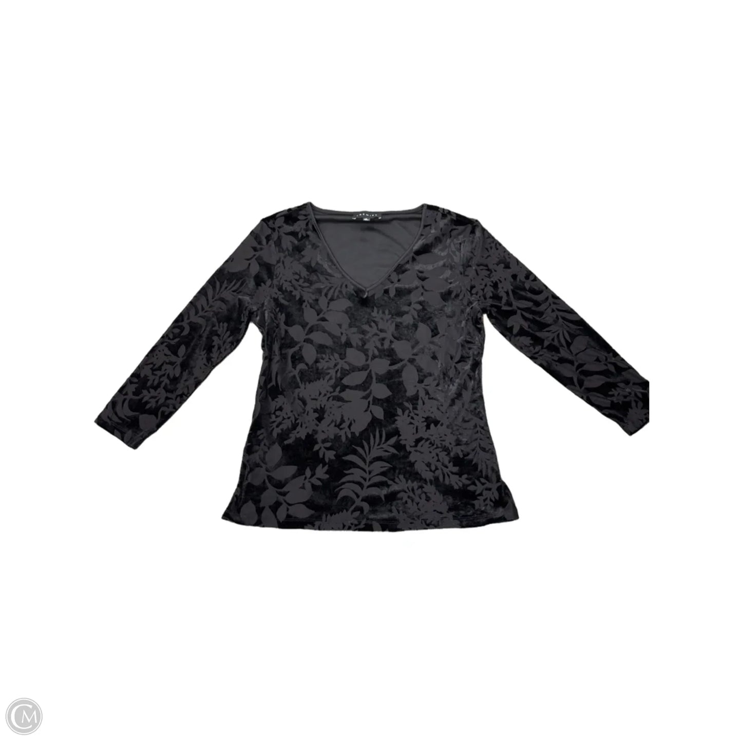 Top Long Sleeve By Premise In Black, Size: S
