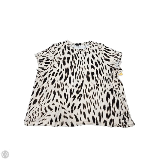 Top Short Sleeve By Sanctuary In Animal Print, Size: 3x