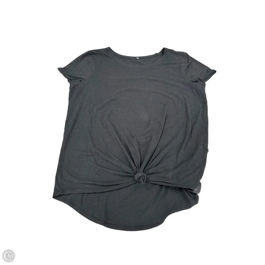 Top Short Sleeve By Lululemon In Black, Size: 12