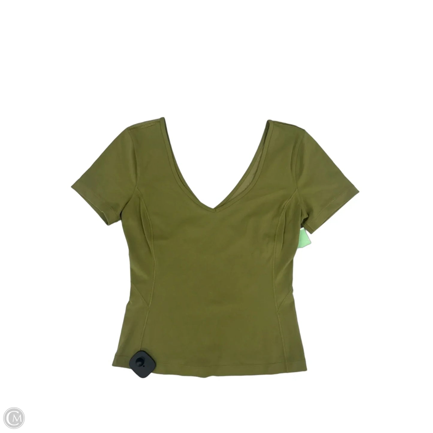 Athletic Top Short Sleeve By Lululemon In Green, Size: 6