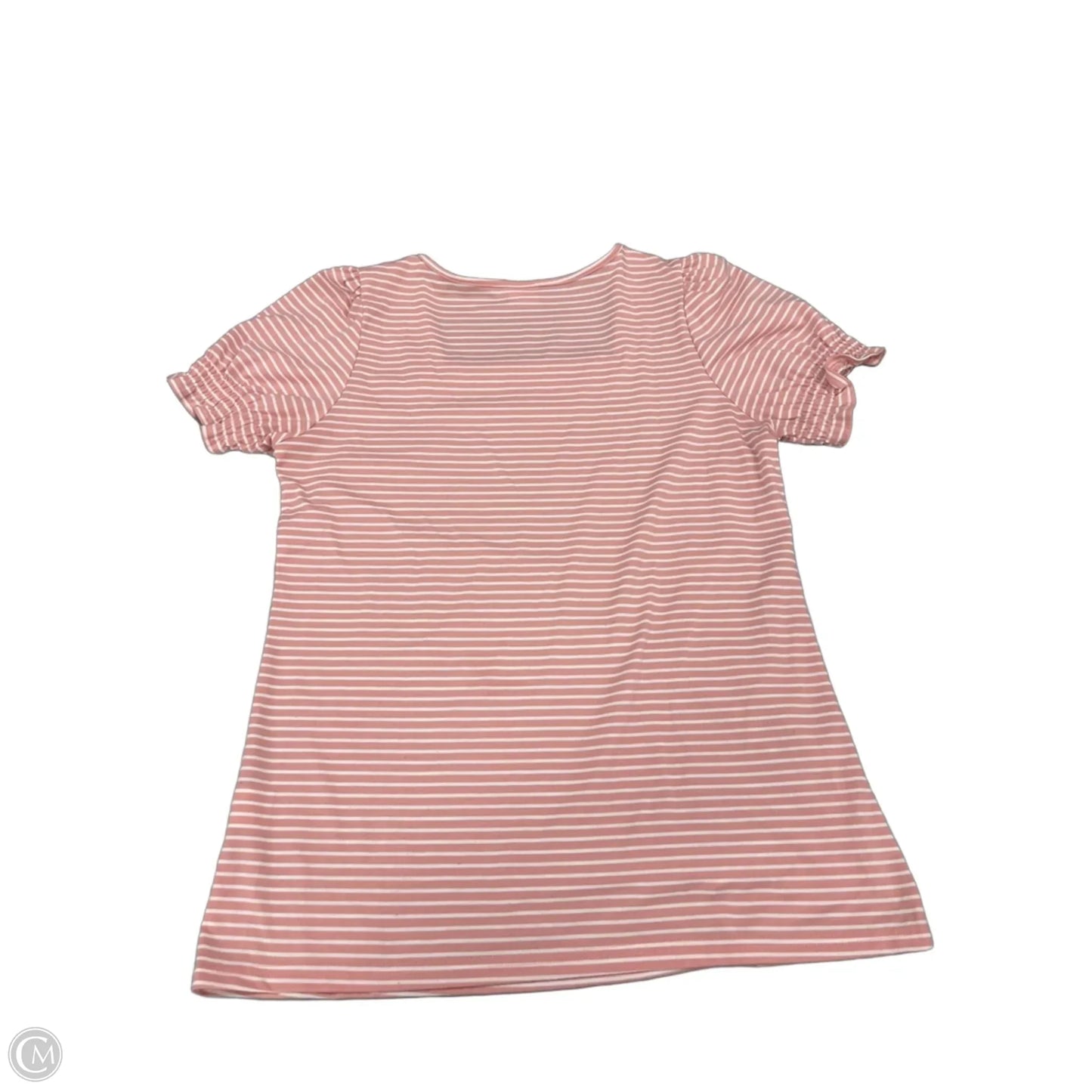 Top Short Sleeve By Cmf In Pink & White, Size: M