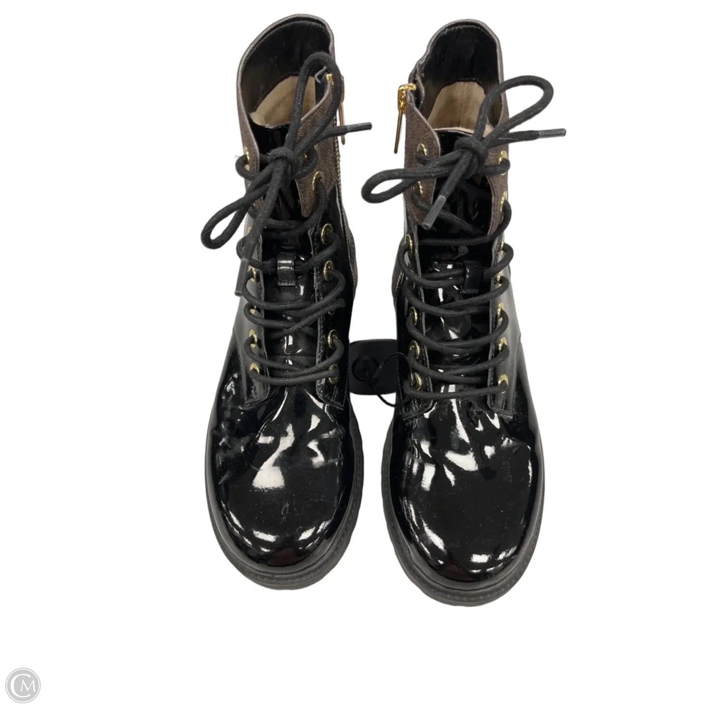 Boots Ankle Flats By Michael By Michael Kors In Black & Brown, Size: 8
