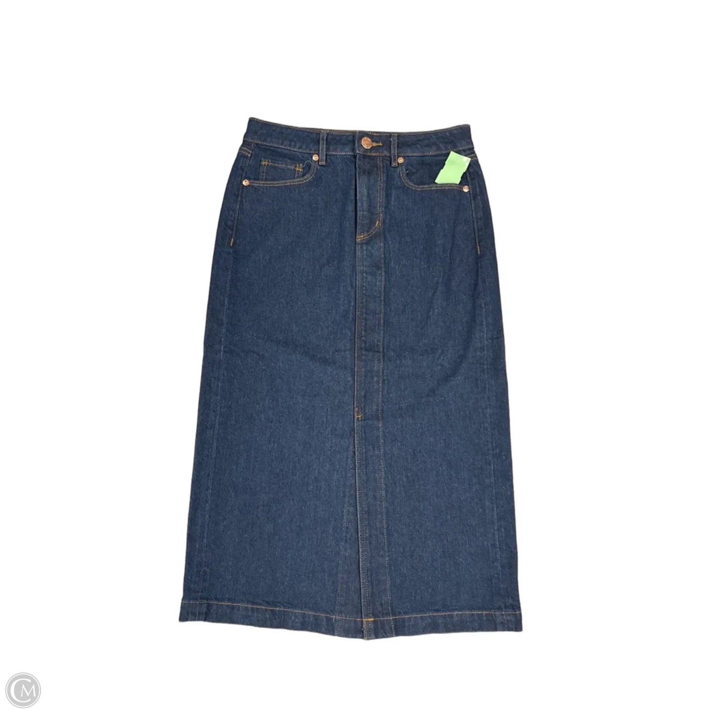 Skirt Midi By Loft In Blue Denim, Size: 2