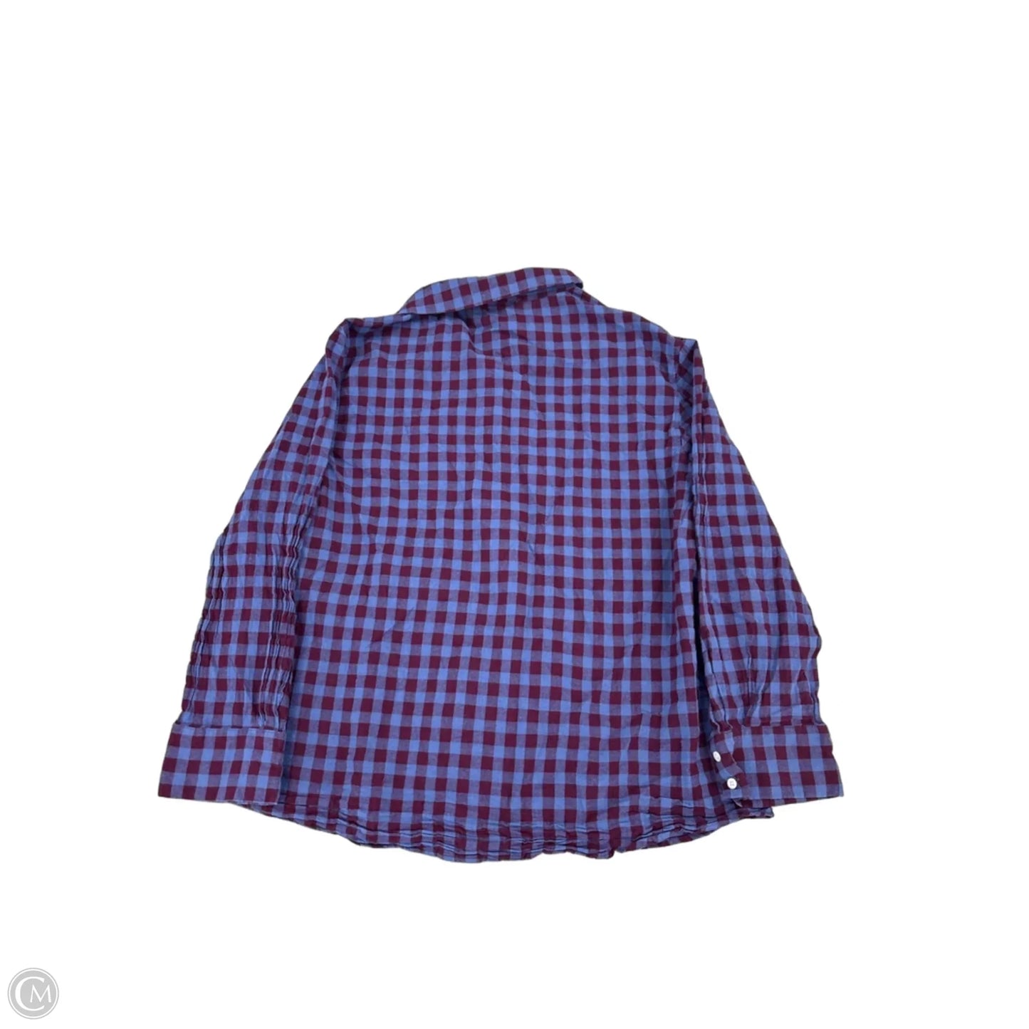 Top Long Sleeve By Vici In Blue & Red, Size: L