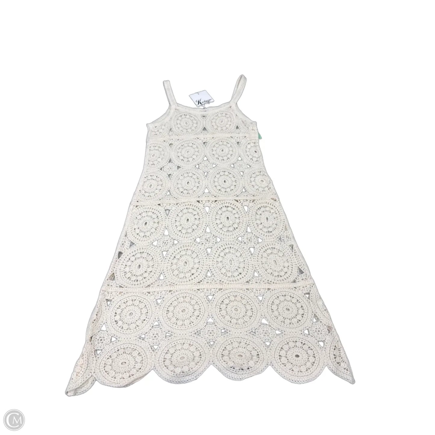 Dress Casual Maxi By Knit Wear In Cream, Size: S