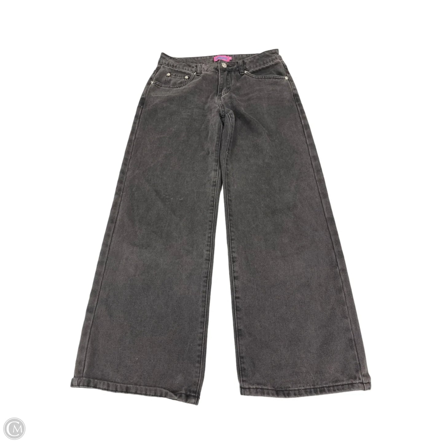 Jeans Wide Leg By Edikted In Black Denim, Size: Xs