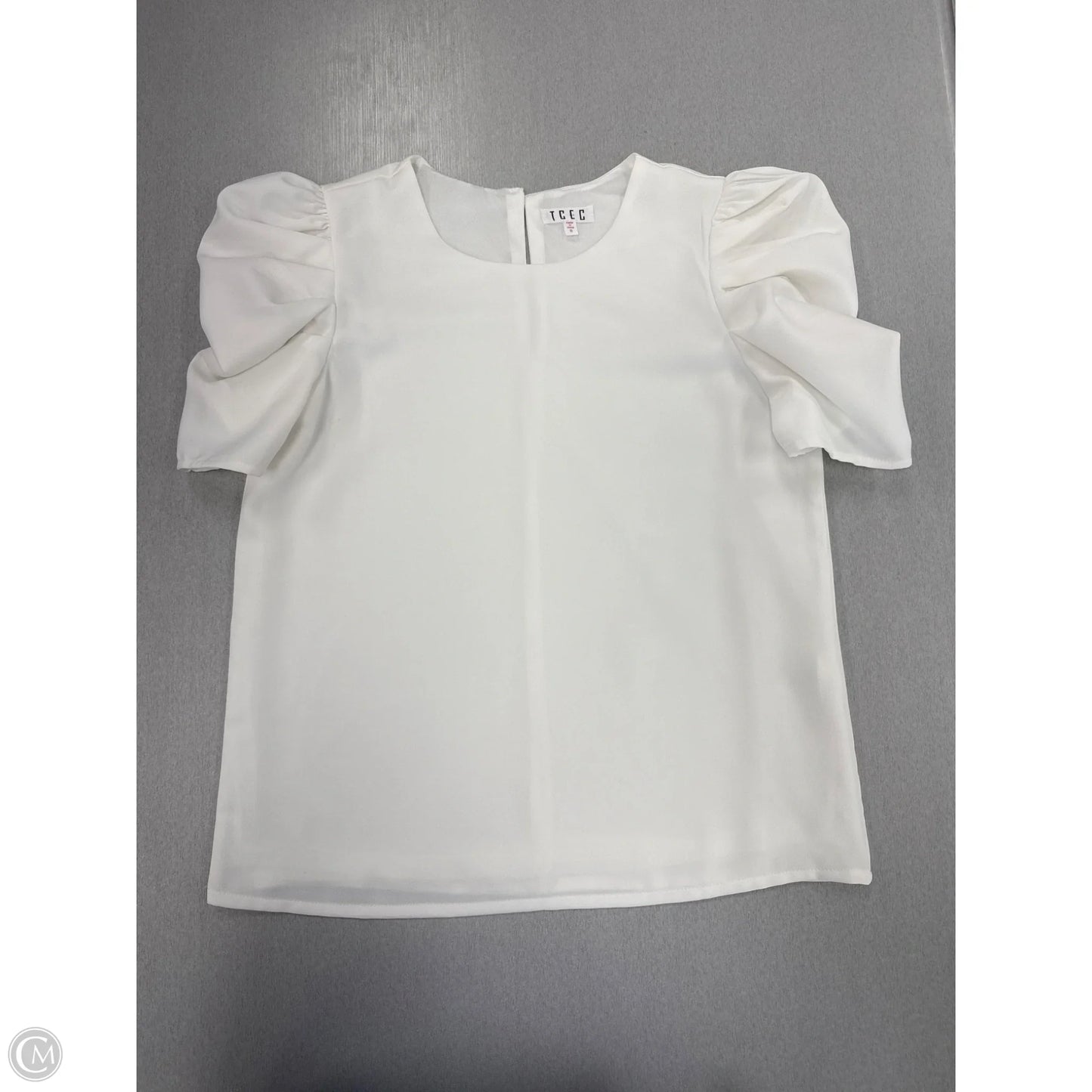 Top Short Sleeve By Tcec In White, Size: S
