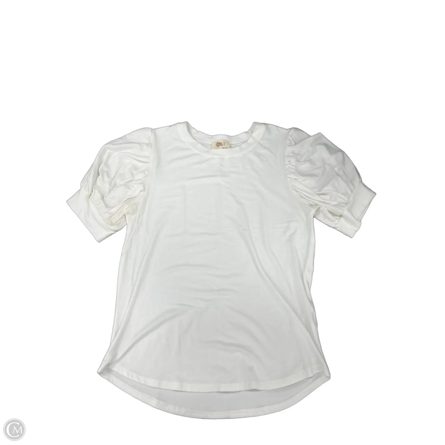 Top Short Sleeve By Cme In White, Size: S