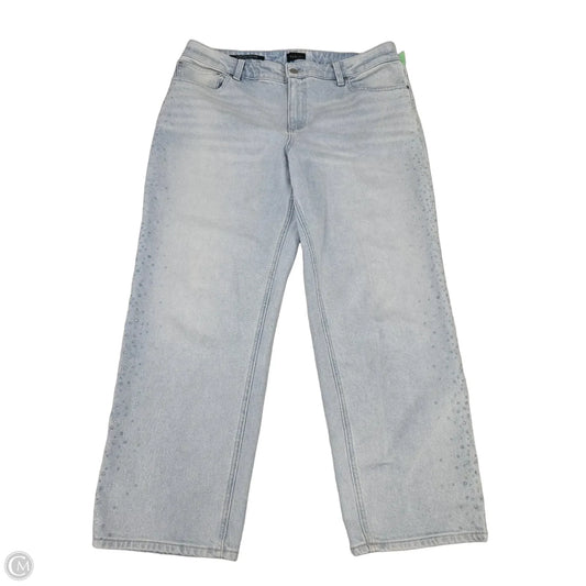 Jeans Straight By Talbots In Blue Denim, Size: 14