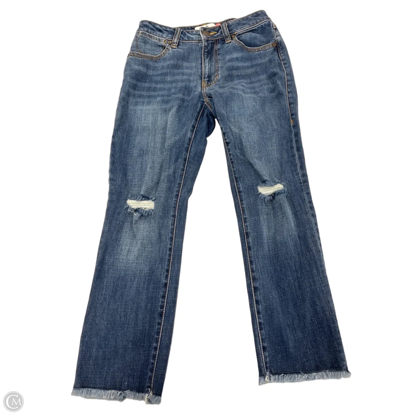 Jeans Cropped By Cabi In Blue Denim, Size: 2