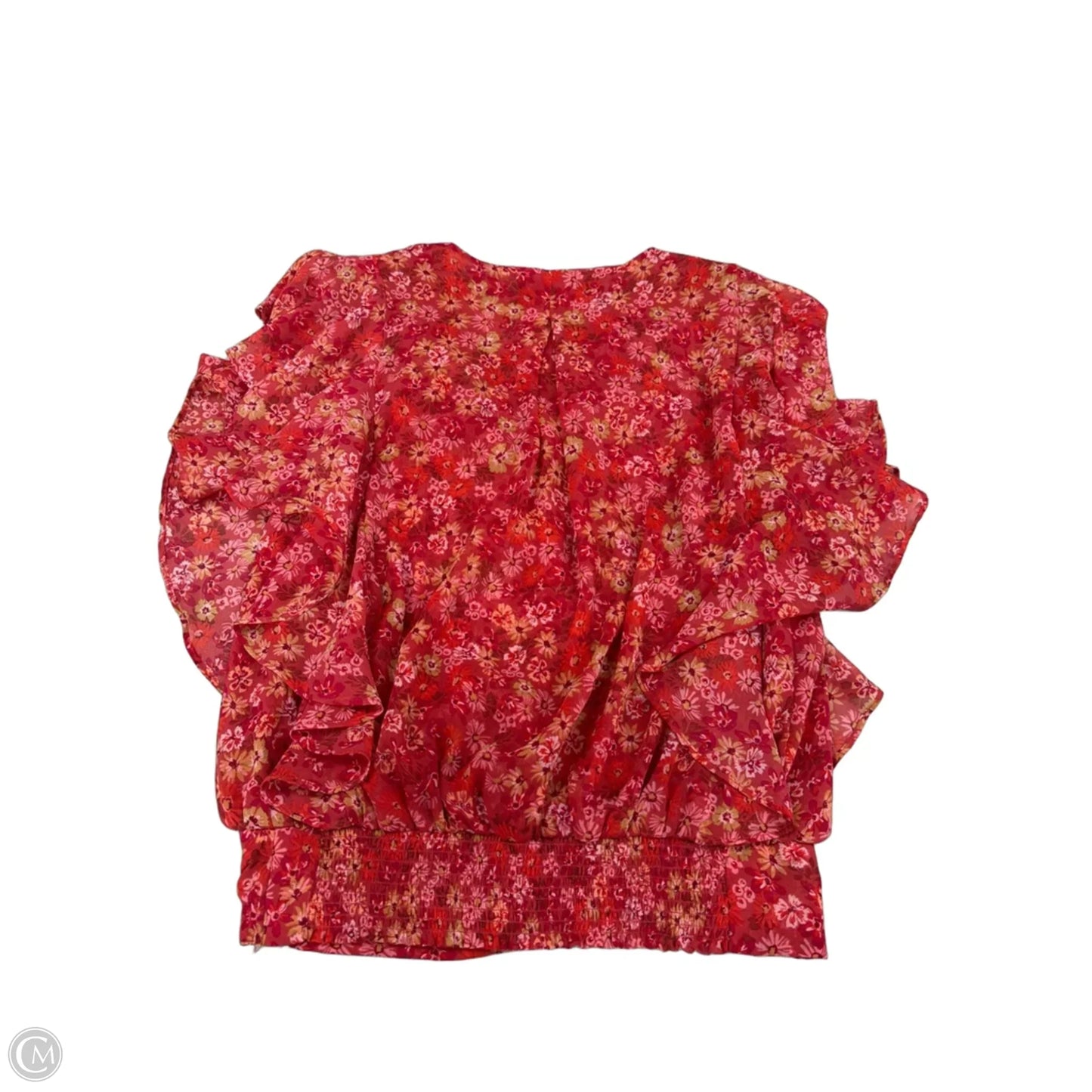 Top Short Sleeve By Liverpool In Floral Print, Size: Xs