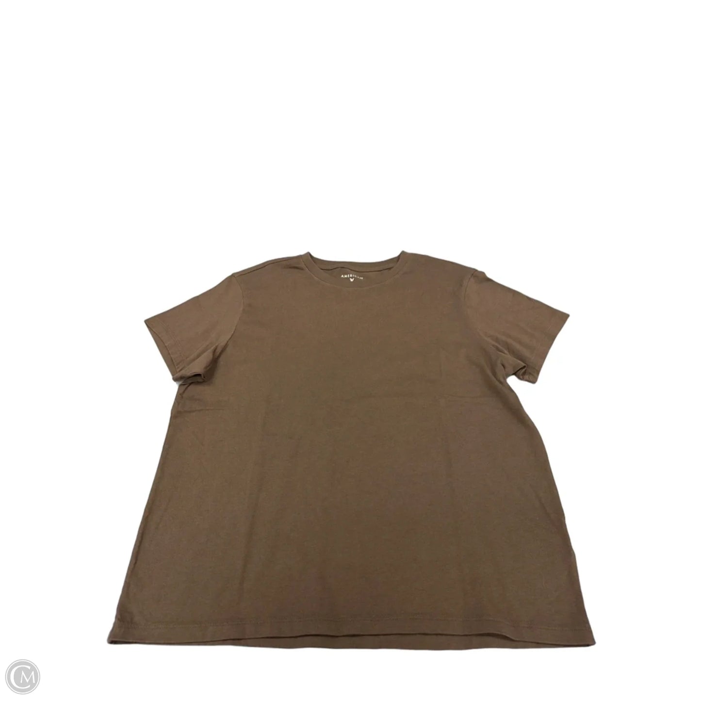 Top Short Sleeve By American Eagle In Brown, Size: S